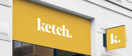 Exterior signage for ketch footware